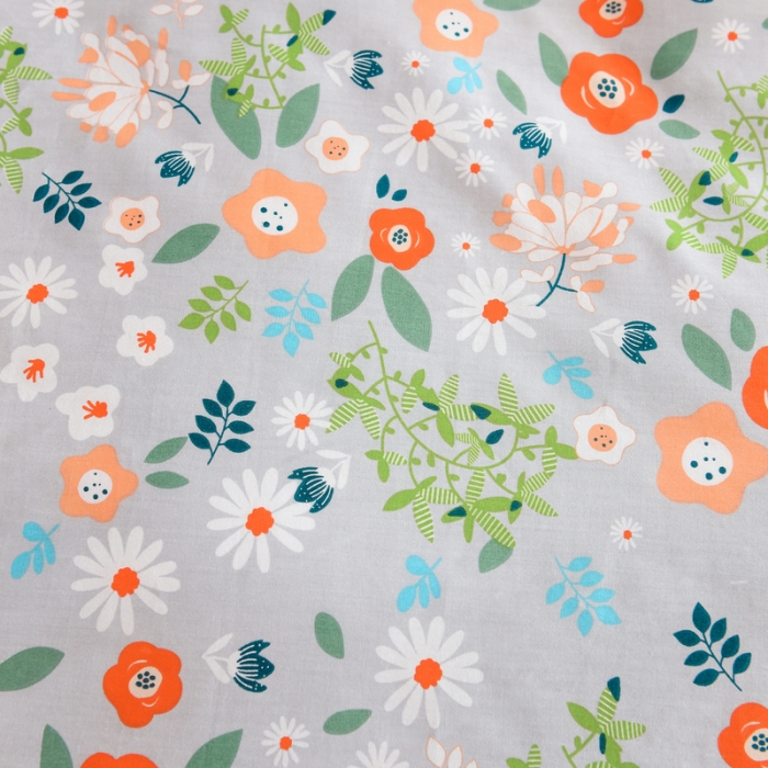 91家纺网 家纺一手货源 找家纺 多品家纺 2023新款12868全棉印花四件套系列第二批 复古甜心-灰