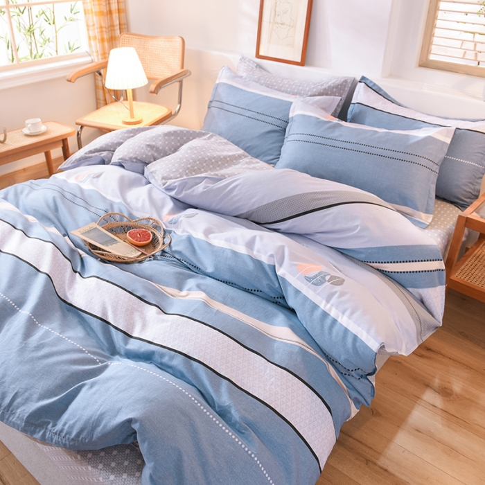 91家纺网 家纺一手货源 找家纺 多品家纺 2023新款12868全棉印花四件套系列第二批 格彩丽景