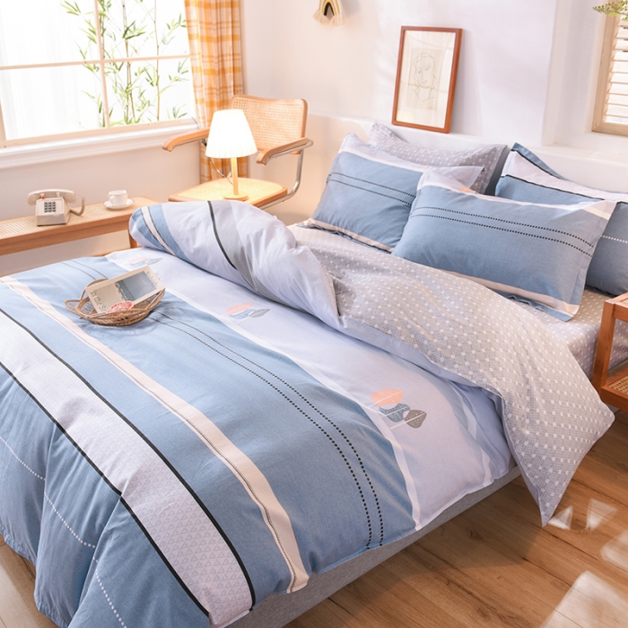 91家纺网 家纺一手货源 找家纺 多品家纺 2023新款12868全棉印花四件套系列第二批 格彩丽景