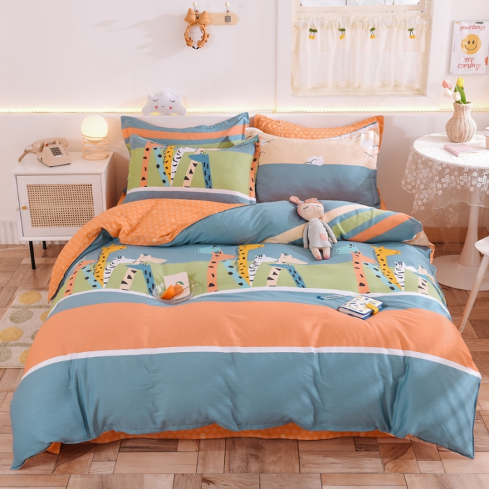 91家纺网 家纺一手货源 找家纺 多品家纺 2023新款12868全棉印花四件套系列第二批 鹿可可