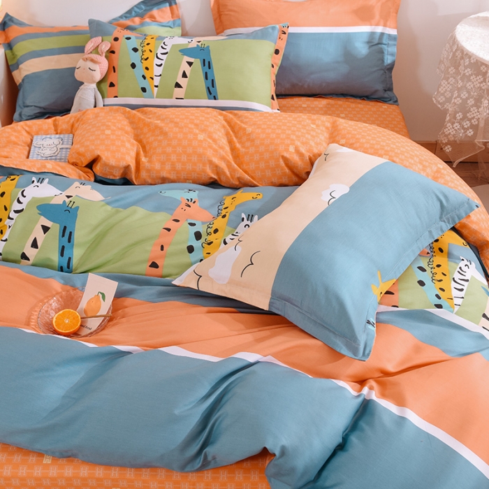 91家纺网 家纺一手货源 找家纺 多品家纺 2023新款12868全棉印花四件套系列第二批 鹿可可