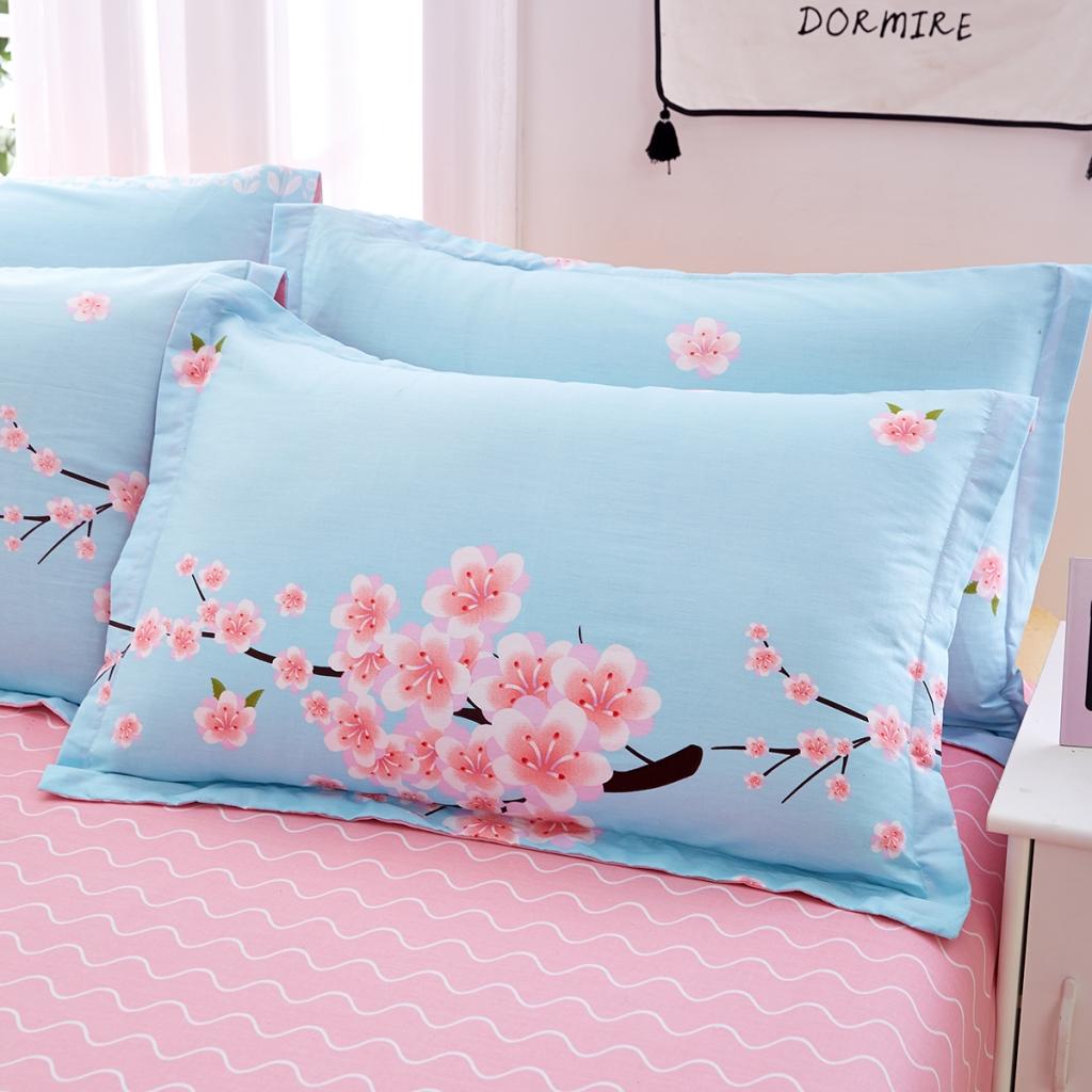 91家纺网 家纺一手货源 找家纺 多品家纺 2023新款12868全棉印花四件套系列第二批 十里桃花—兰