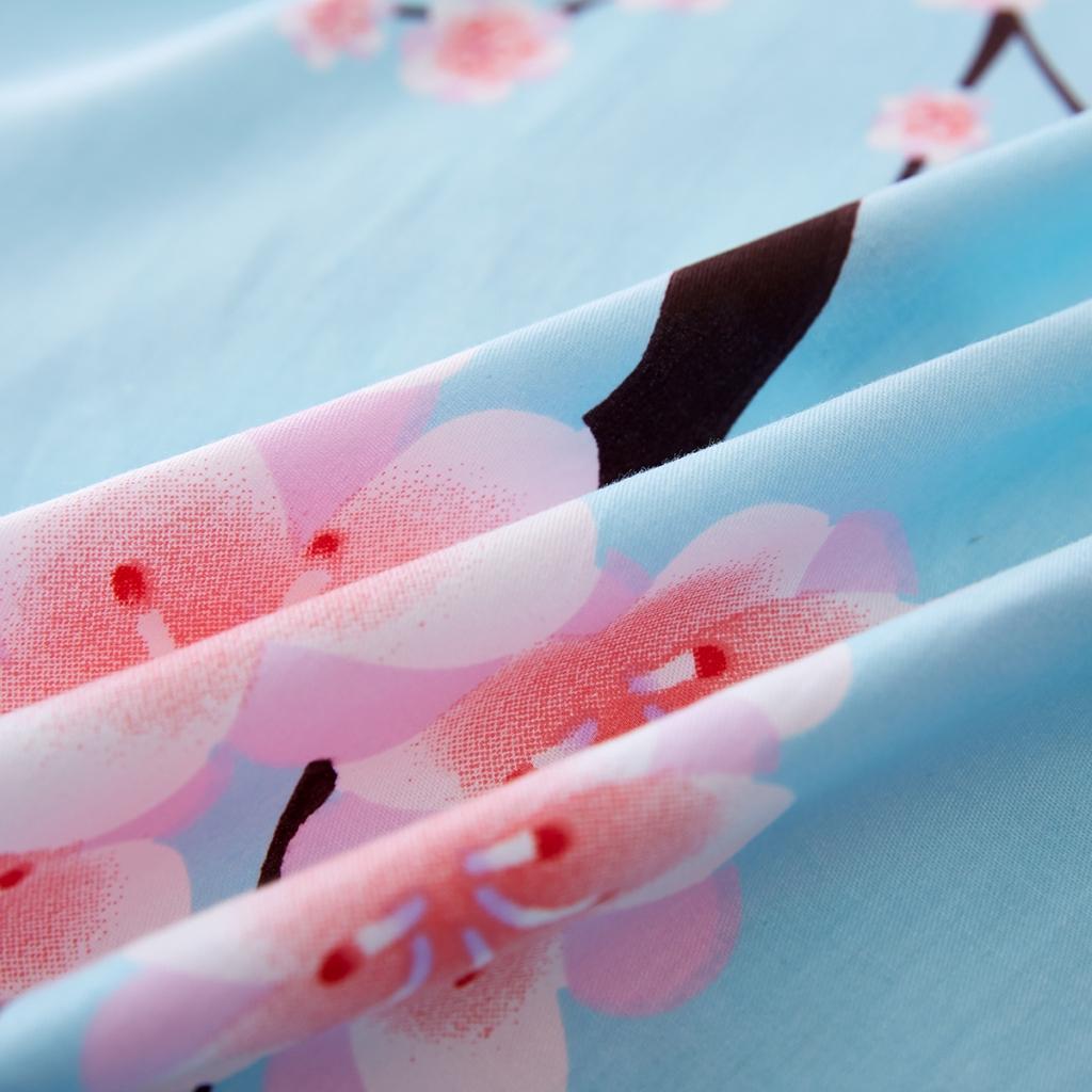 91家纺网 家纺一手货源 找家纺 多品家纺 2023新款12868全棉印花四件套系列第二批 十里桃花—兰