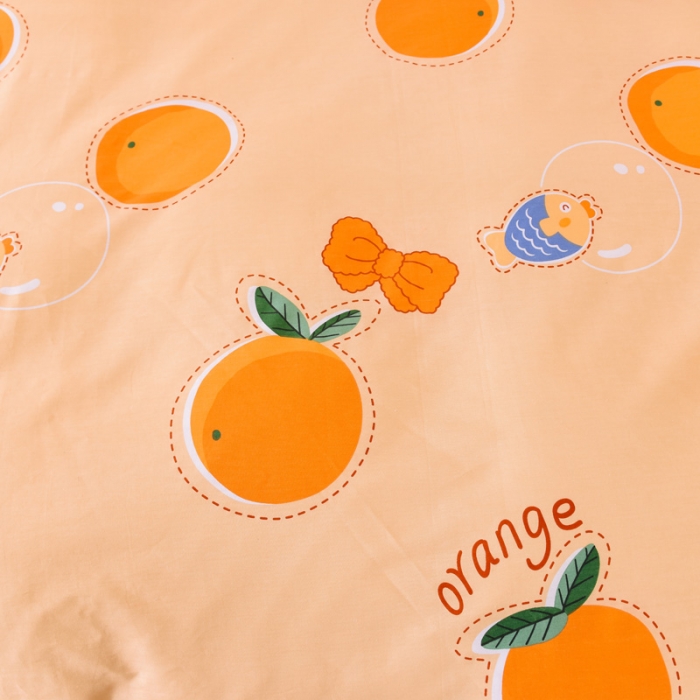 91家纺网 家纺一手货源 找家纺 多品家纺 2023新款12868全棉印花四件套系列第二批 甜橙