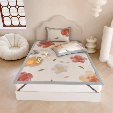 91家纺网 家纺一手货源 找家纺 总三味舒屋 2025新款凉感抗菌防螨卡通印花冰丝养生席-床席款