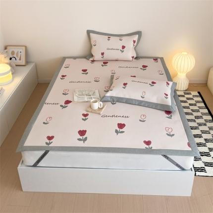 91家纺网 家纺一手货源 找家纺 总三味舒屋 2025新款凉感抗菌防螨卡通印花冰丝养生席-床席款