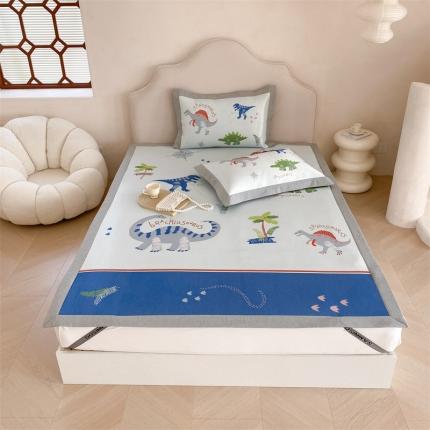 91家纺网 家纺一手货源 找家纺 总三味舒屋 2025新款凉感抗菌防螨卡通印花冰丝养生席-床席款