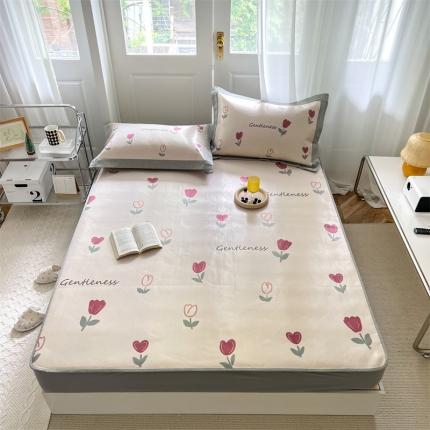 91家纺网 家纺一手货源 找家纺 总三味舒屋 2025新款凉感抗菌防螨卡通印花冰丝养生席-床席款