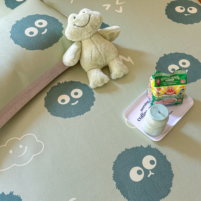 91家纺网 家纺一手货源 找家纺 时年 2023新款水洗冰丝凉席 黑煤球