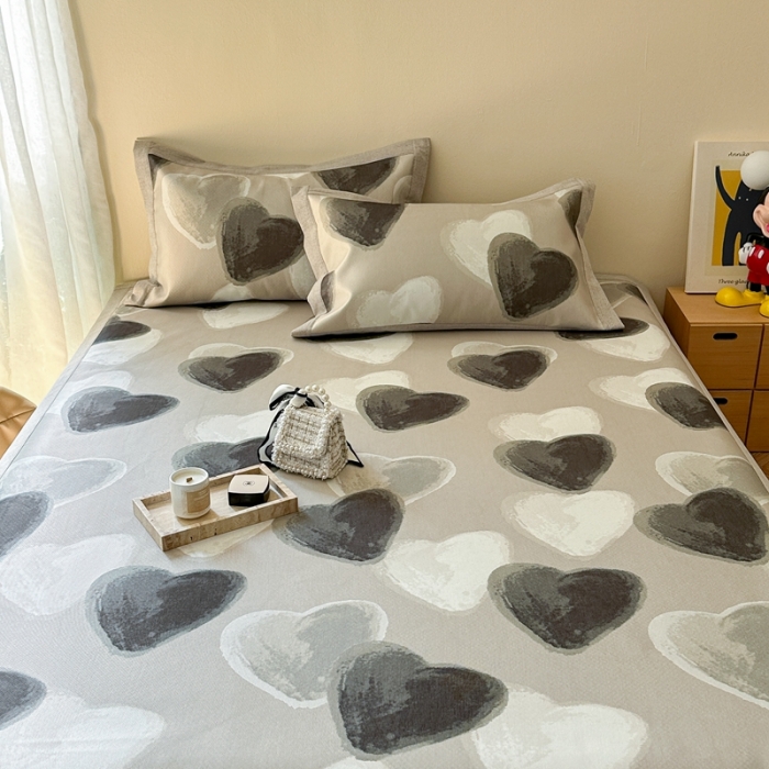 91家纺网 家纺一手货源 找家纺 时年 2023新款水洗冰丝凉席 律动-咖