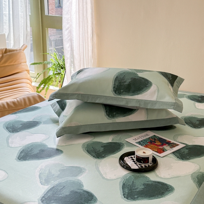 91家纺网 家纺一手货源 找家纺 时年 2023新款水洗冰丝凉席 律动-绿