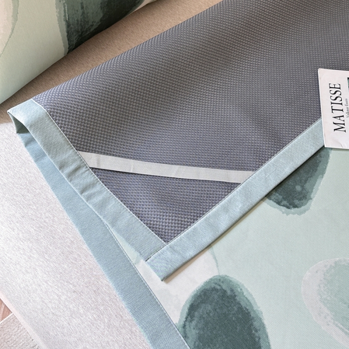 91家纺网 家纺一手货源 找家纺 时年 2023新款水洗冰丝凉席 律动-绿