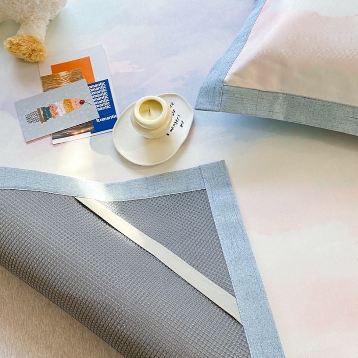 91家纺网 家纺一手货源 找家纺 时年 2023新款水洗冰丝凉席 梦幻