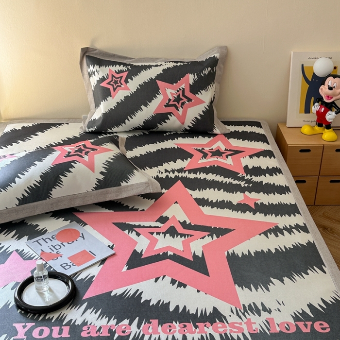 91家纺网 家纺一手货源 找家纺 时年 2023新款水洗冰丝凉席 千禧