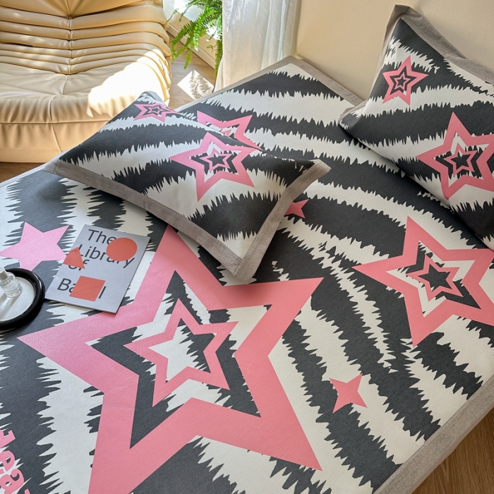 91家纺网 家纺一手货源 找家纺 时年 2023新款水洗冰丝凉席 千禧