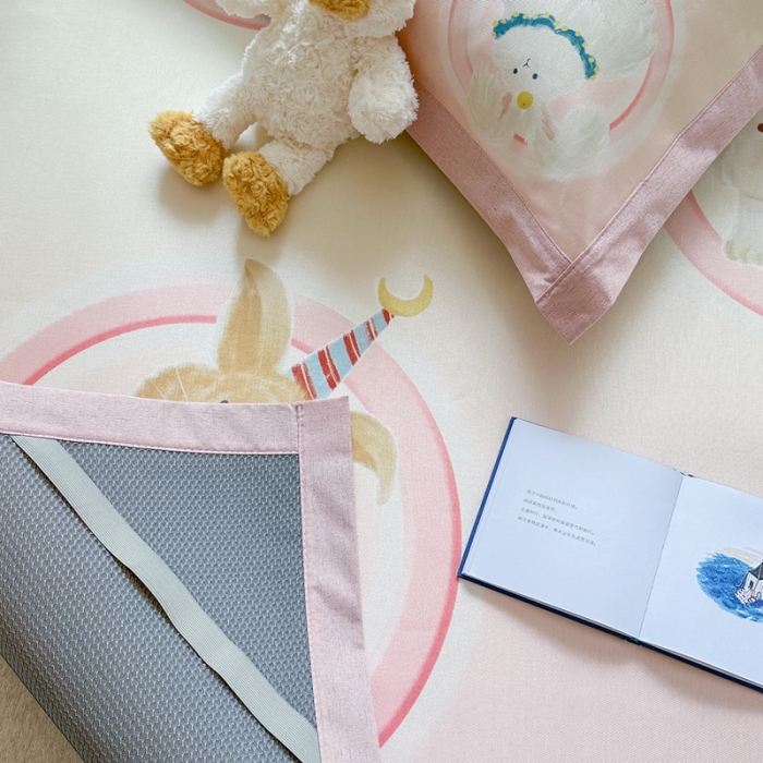 91家纺网 家纺一手货源 找家纺 时年 2023新款水洗冰丝凉席 小可爱