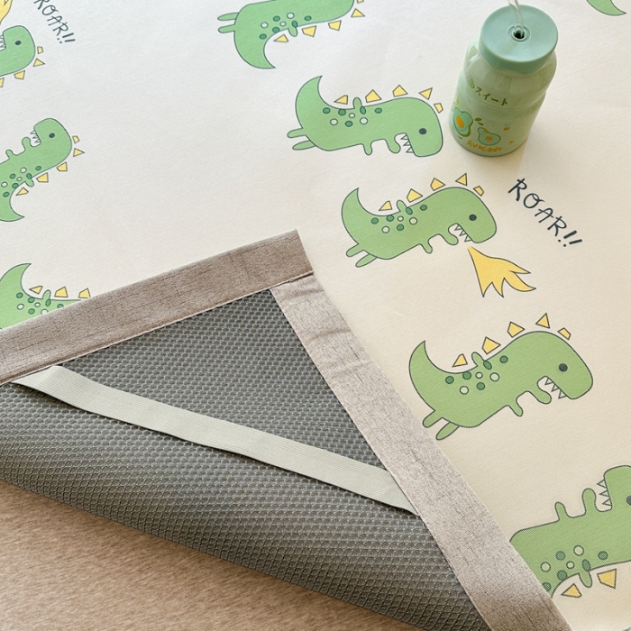 91家纺网 家纺一手货源 找家纺 时年 2023新款水洗冰丝凉席 小恐龙