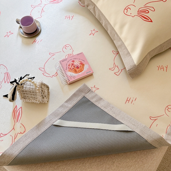 91家纺网 家纺一手货源 找家纺 时年 2023新款水洗冰丝凉席 星空小兔