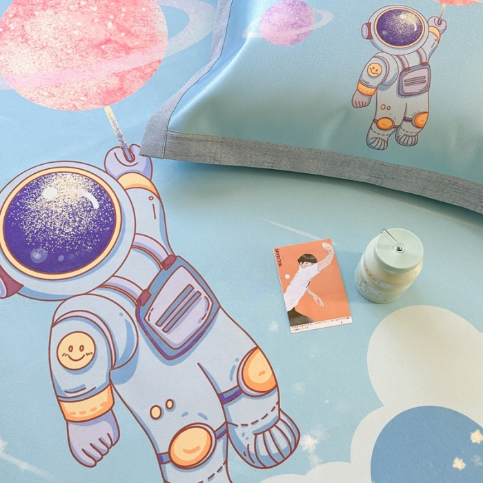 91家纺网 家纺一手货源 找家纺 时年 2023新款水洗冰丝凉席 宇宙流星