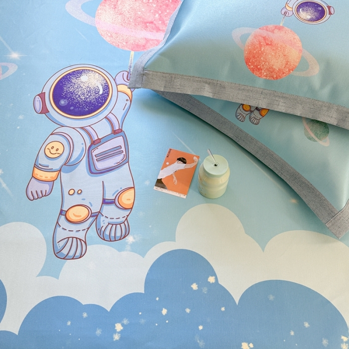 91家纺网 家纺一手货源 找家纺 时年 2023新款水洗冰丝凉席 宇宙流星