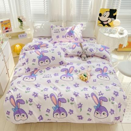 91家纺网 家纺一手货源 找家纺 （总）KT猫直营店 2024新款迪士尼正版授权植物羊绒四件套