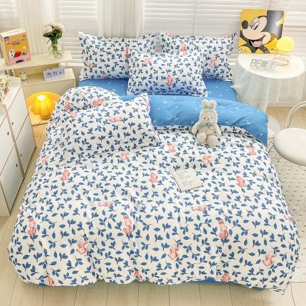 91家纺网 家纺一手货源 找家纺 （总）KT猫直营店 2024新款迪士尼正版授权植物羊绒四件套