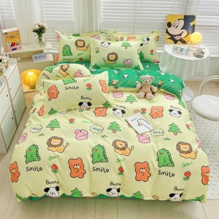 91家纺网 家纺一手货源 找家纺 （总）KT猫直营店 2024新款迪士尼正版授权植物羊绒四件套