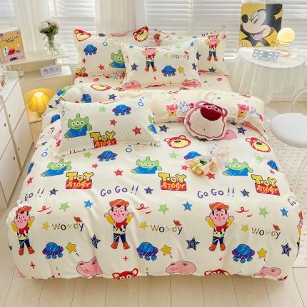 91家纺网 家纺一手货源 找家纺 KT猫直营店 2024新款迪士尼正版授权植物羊绒四件套 巴斯光年-迪士尼