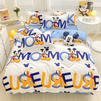 91家纺网 家纺一手货源 找家纺 KT猫直营店 2024新款迪士尼正版授权植物羊绒四件套 快乐米奇-迪士尼