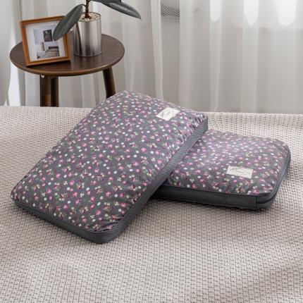 91家纺网 家纺一手货源 找家纺 （总）皇冠之家 2023新款田园印花棉麻可拆卸纯荞麦枕