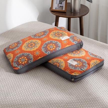 91家纺网 家纺一手货源 找家纺 （总）皇冠之家 2023新款田园印花棉麻可拆卸纯荞麦枕