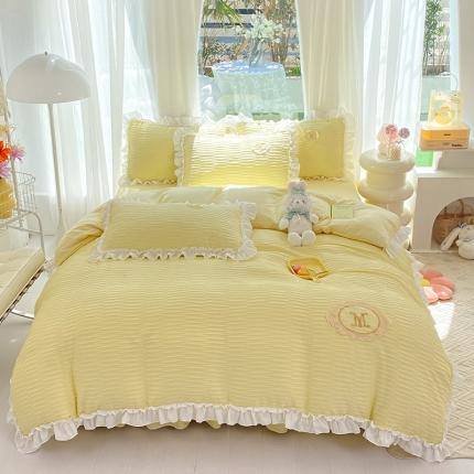 91家纺网 家纺一手货源 找家纺 （总）逸尚阁 水洗磨毛提花泡泡纱四件套