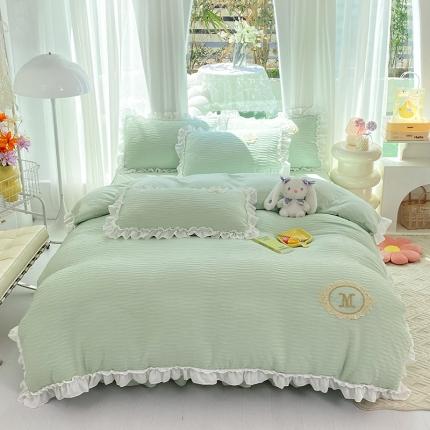 91家纺网 家纺一手货源 找家纺 （总）逸尚阁 水洗磨毛提花泡泡纱四件套