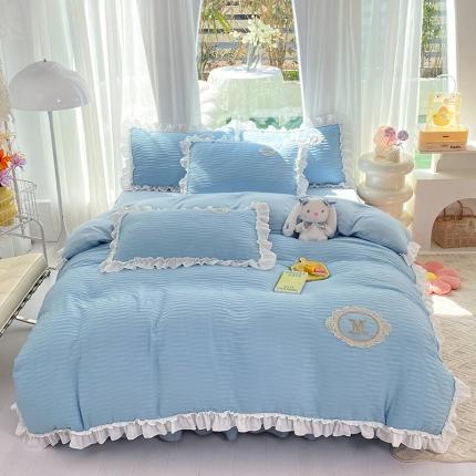 91家纺网 家纺一手货源 找家纺 （总）逸尚阁 水洗磨毛提花泡泡纱四件套