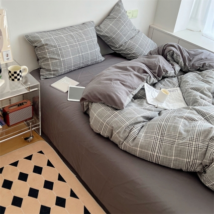 91家纺网 家纺一手货源 找家纺 （总）BOLP 2024 a类AB版双面均全棉色织 水洗棉四件套