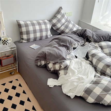 91家纺网 家纺一手货源 找家纺 （总）BOLP 2024 a类AB版双面均全棉色织 水洗棉四件套