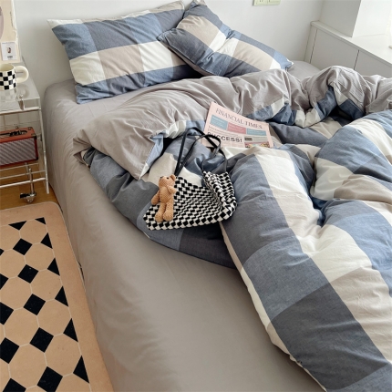 91家纺网 家纺一手货源 找家纺 （总）BOLP 2024 a类AB版双面均全棉色织 水洗棉四件套