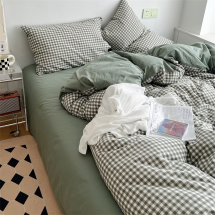 91家纺网 家纺一手货源 找家纺 （总）BOLP 2024 a类AB版双面均全棉色织 水洗棉四件套