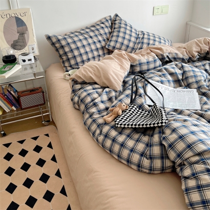 91家纺网 家纺一手货源 找家纺 （总）BOLP 2024 a类AB版双面均全棉色织 水洗棉四件套