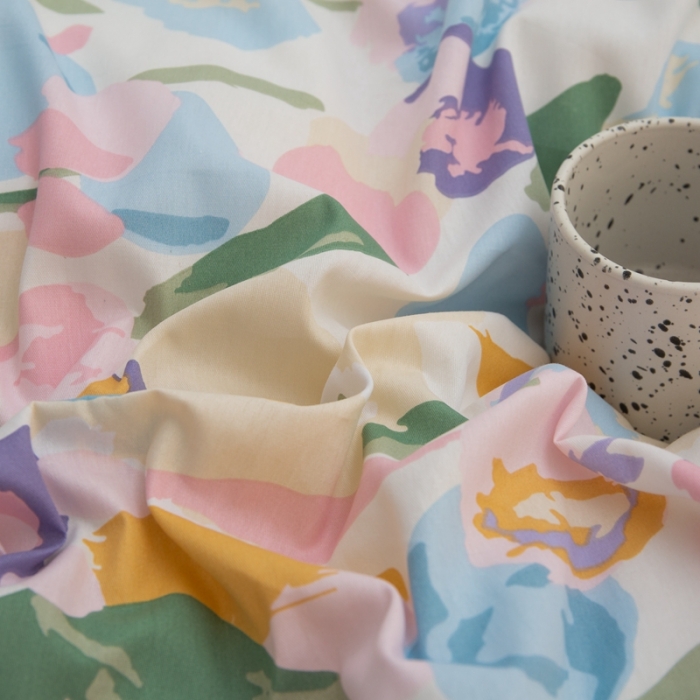 91家纺网 家纺一手货源 找家纺 黑马家居2023新款全棉印花喷气12868套件-四件套粉黛