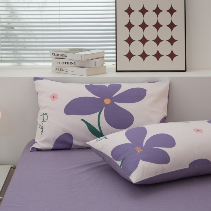 91家纺网 家纺一手货源 找家纺 黑马家居2023新款全棉印花喷气12868套件-四件套幽雅