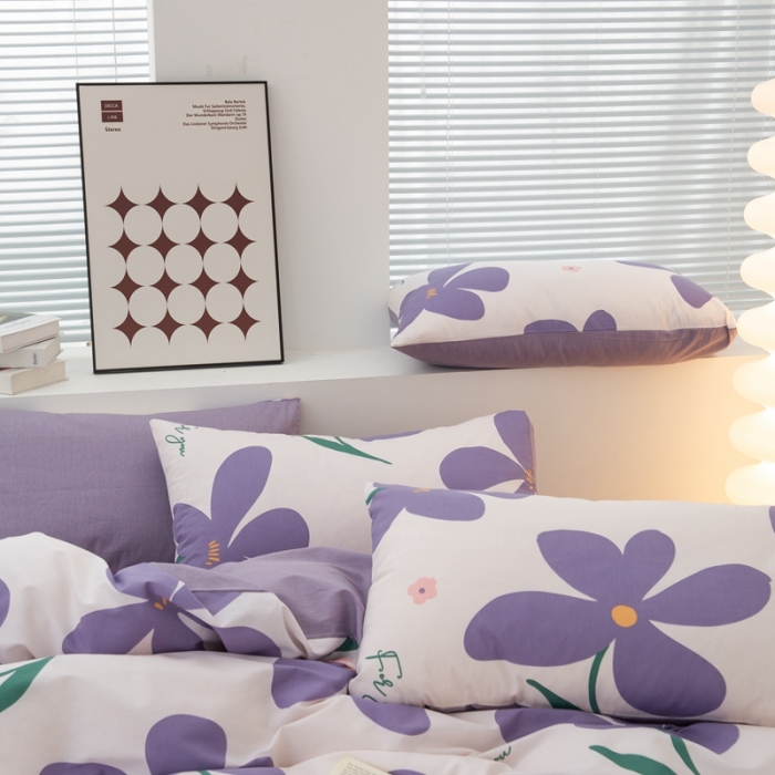 91家纺网 家纺一手货源 找家纺 黑马家居2023新款全棉印花喷气12868套件-四件套幽雅