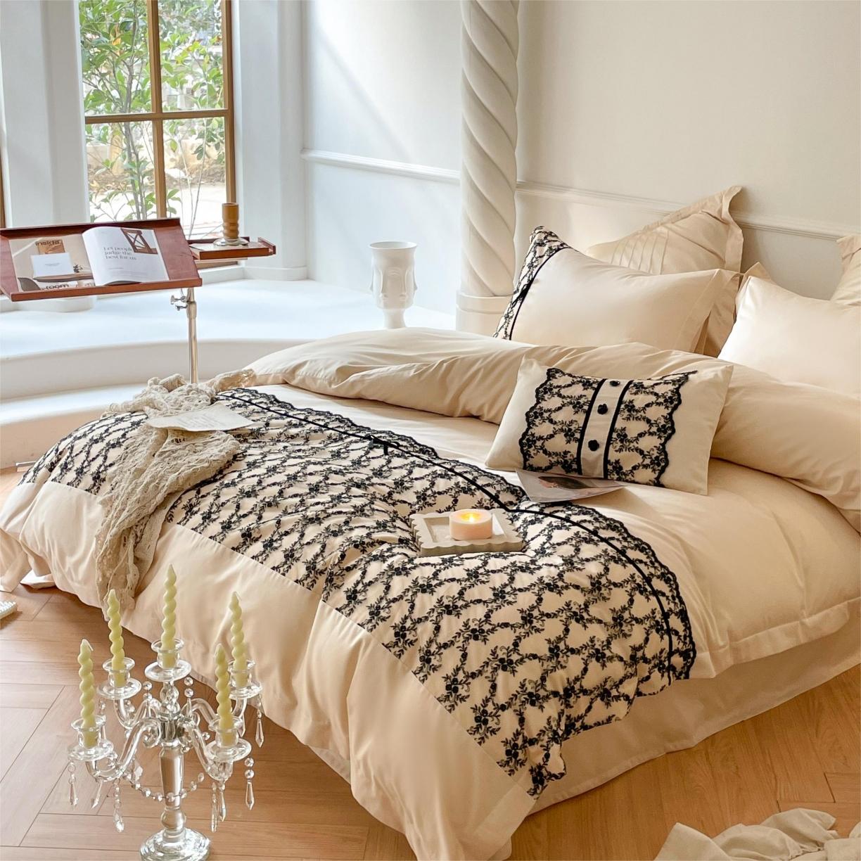 91家纺网 家纺一手货源 找家纺 左视觉创意摄影 法式风样片