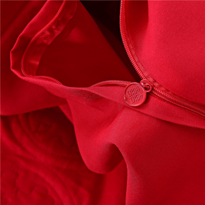 91家纺网 家纺一手货源 找家纺 2025新款亲肤棉绣花刺绣婚庆四件套 萌狮报喜