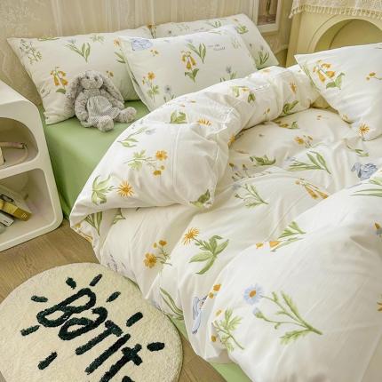 91家纺网 家纺一手货源 找家纺 （总）港岛妹妹 2024新款水洗双层纱四件套四件套