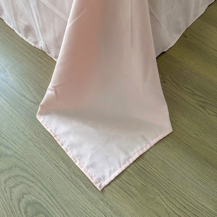 91家纺网 家纺一手货源 找家纺 海岛哥哥 2023新款水洗双层纱四件套（含同款抽绳袋） 草莓仙子