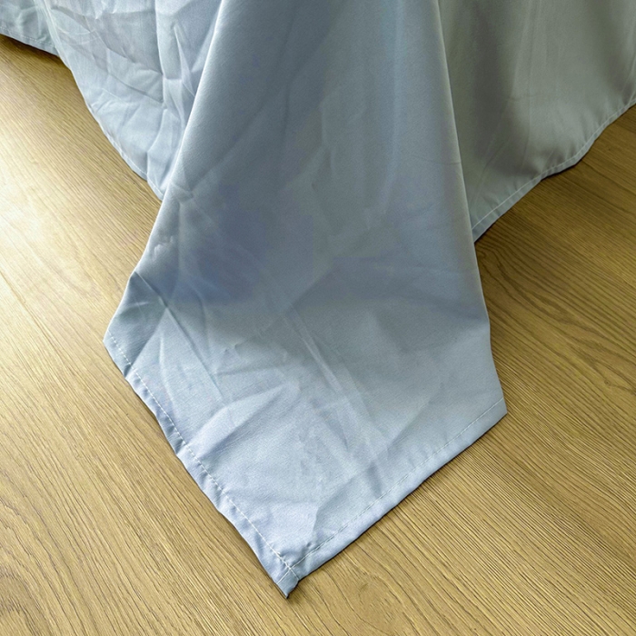 91家纺网 家纺一手货源 找家纺 海岛哥哥 2023新款水洗双层纱四件套（含同款抽绳袋） 清雅