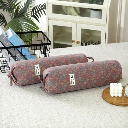 91家纺网 家纺一手货源 找家纺 明星 2023新款双层纱荞麦枕全棉纱布糖果枕护颈椎枕头 香奈紫