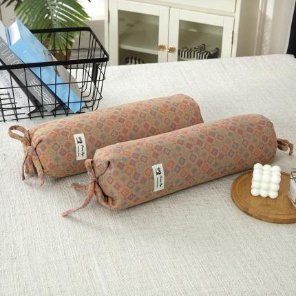 91家纺网 家纺一手货源 找家纺 明星 2023新款双层纱荞麦枕全棉纱布糖果枕护颈椎枕头 香奈粉