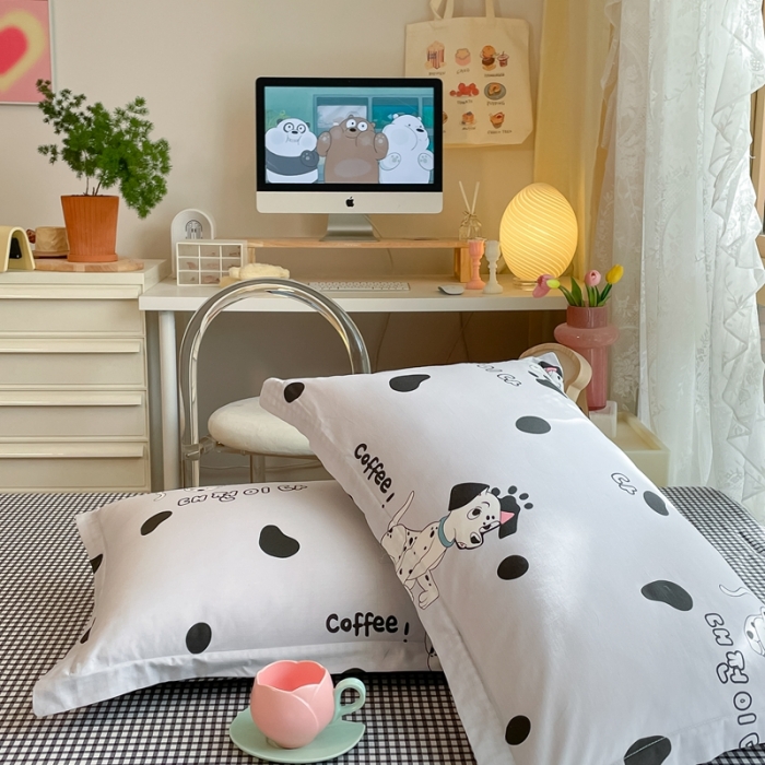 91家纺网 家纺一手货源 找家纺 金鑫汇 2023新花型上市喷气面料全棉四件套小可爱